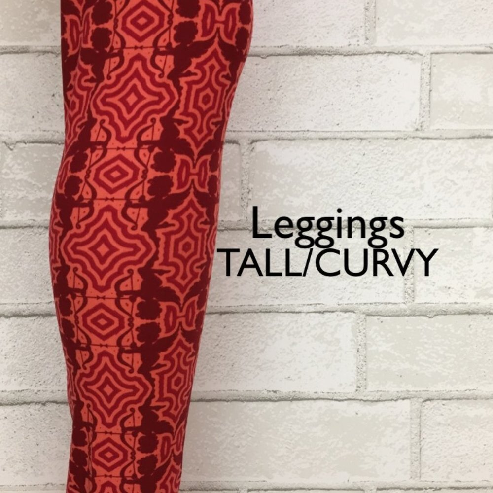 LuLaRoe Valentine's Tall & Curvy Leggings NWT